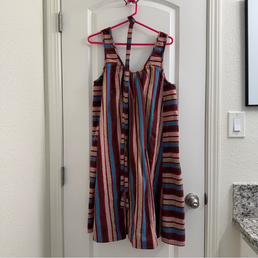 Ace & Jig reversible spin dress riddle size L beautiful rainbow stripe like new